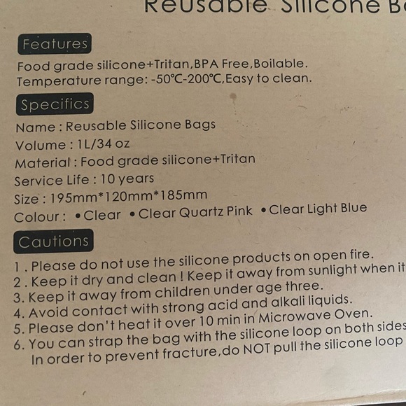 3 Pack Reusable Silicone Bags - Picture 3 of 3